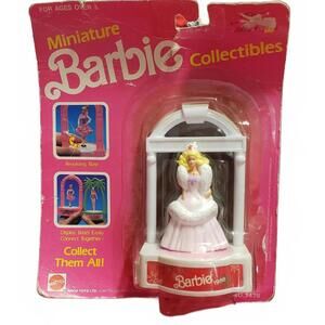 VTG Miniature Barbie Collectibles 1988 Figurine, Sealed, READ Box Heavily Damage